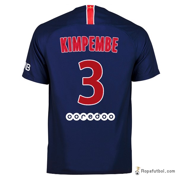 Camiseta Paris Saint Germain Replica Primera Ropa Kimpembe 2018/19 Azul